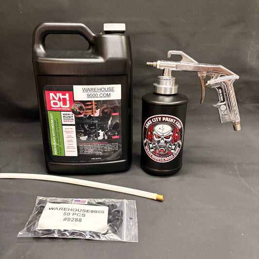 Gal. NH Oil, Semi Pro Undercoating Gun, 1 Wand, 1 B Qt. Bottle, and 50 Rust Plugs
