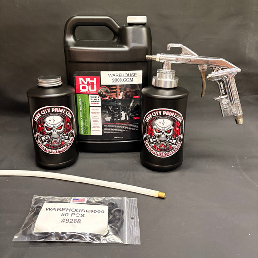 Gal. NH Oil, Semi Pro Undercoating Gun, 1 Wand, 2 B Qt. Bottles, and 50 Rust Plugs