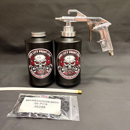 Semi Pro Undercoating Gun, Straight Wand, 2 B Quart Bottles, and 50 Rust Plugs