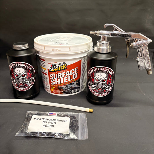Gal. PB Blaster Amber, Semi Pro Undercoating Gun, 1 Wand, 2 B Qt. Bottles, and 50 Rust Plugs